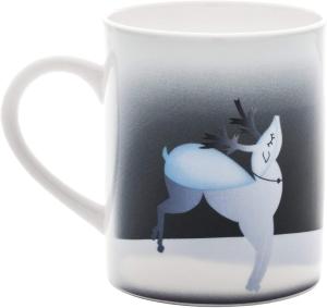 Alessi AAA06 2 Blue Christmas Mug Bone China mit Dekor, blau.