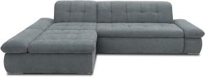Domo Collection Moric Ecksofa / Eckcouch mit Bett / Sofa mit Schlaffunktion in L-Form Couch mit Armlehnfunktion/ 300x172x80 cm / Schlafsofa in Grau