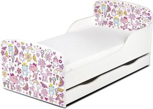 Leomark 'Prinzessin Träume' Kinderbett 140x70 mit Schublade und Matratze weiß