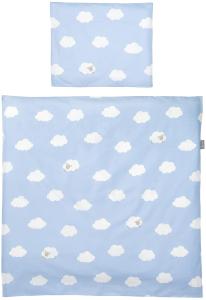 Roba 'Kleine Wolke' Wiegenbettwäsche 80 x 80 cm blau/weiß