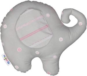 Belily 'Elefant' Kuschelkissen (Leopard Zimmer) grau/pink