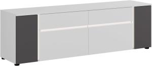 TV-Lowboard Kato in weiß und grau 170 cm