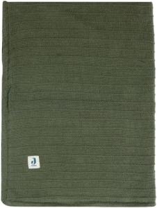 Jollein Pure Knit Velvet Bettdecke Leaf Green 100 x 150 cm Grün