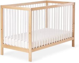 Ehrenkind® Babybett PUR 140x70 aus Natur Buchenholz | Kinderbett 9-Fach höhenverstellbar mit entnehmbaren Stangen