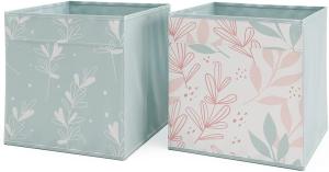 Vicco Faltbox Aufbewahrungsbox Regalbox Türkis Rosa Floral 3 Hartkarton Ablage