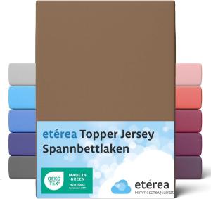 etérea Jersey Topper Spannbettlaken Spannbetttuch Stucco 180x200 - 200x200 cm
