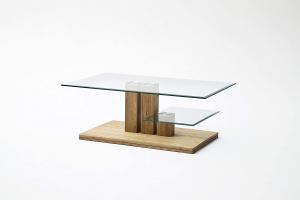 MCA Couchtisch, Asteiche und Glas, 110 cm