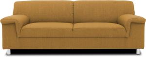 DOMO Collection Jamie Sofa 2er Couch, Garnitur 2 Sitzer, gelb, 192 x 80 x 72 cm