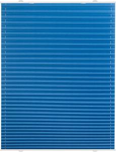 Lichtblick Plissee Haftfix, ohne Bohren, blau, 130 x 80 x 4 cm