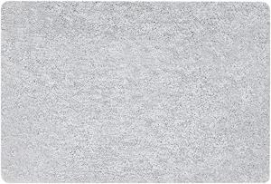 Spirella Badteppich Badematte Duschvorleger Mikrofaser Hochflor | flauschig | rutschhemmend | Gobi | geeignet für Fußbodenheizung | 55x65 cm | Hellgrau