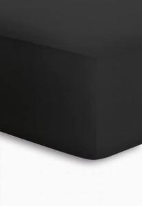 schlafgut Jersey-Elasthan Boxspring Spannbetttuch, Baumwoll-Mischgewebe, schwarz, 220 x 100 cm