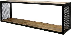 HSM Wandboard Brixton - 98x30 cm - Mangoholz / Eisen