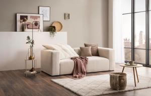 DOMO Collection Modulsofa Adrian, 2 Sitzer aus zwei Polsterecken, 2 Couch, Sofa, Modul, 216 cm in creme