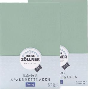 Julius Zöllner Spannbetttuch Jersey 70x140 / 60x120 Salbei Doppelpack