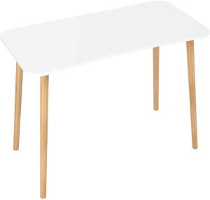 Schreibtisch aus Holz Computertisch Bürotisch PC Tisch im skandinavischen Stil für Home Office, Arbeitszimmer, Wohnzimmer, Schlafzimmer Weiß 100 × 50 × 75 cm