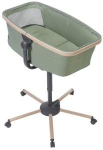 Maxi-Cosi Alba All in 1 Stubenwagen, Einfacher Wechsel zwischen Stubenwagen, Liegewagen und Hochstuhl, 100% recycelte Stoffe, 0 Monate - 3 Jahre alt (15kg), Grey Mist