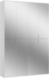 Garderobenschrank mit Spiegel ProjektX in weiß 122 x 193 cm