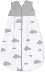 Pinolino 'Wölkchen' Schlafsack, grau, Sommer, 130 cm