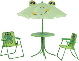 Garten-Kindersitzgruppe >Froggy< (4-teilig) in grün - 105x124x105 (BxHxT)