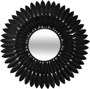 Deko-Spiegel MELY, Ø 65 cm, schwarz