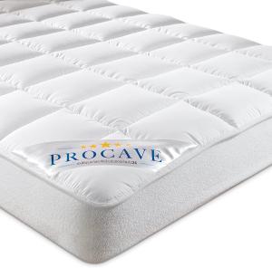 PROCAVE Micro-Comfort Matratzen-Bett-Schoner weiß 80x200 cm mit Spannumrandung | Höhe bis 30cm | Auch für Boxspring-Betten und Wasser-Betten geeignet | Microfaser | 100% Polyester | Matratzen-Auflage