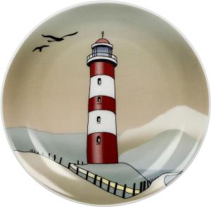 Goebel Miniteller Lighthouse, Dekoteller mit Aufhänger, Scandic Home, Fine Bone China, Bunt, 10 cm, 23101641