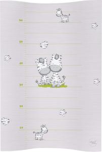 Ceba Baby Wickelauflage Wickelunterlage Wickeltischauflage 2 Keil 70x50 cm Abwaschbar - Zebra Grau 70 x 50 cm