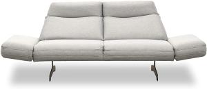 DOMO Collection Sofa Arezzo, elegante Designer Couch mit Relaxfunktion, 2er Polster, 2,5-Sitzer, grau, 239x99x94