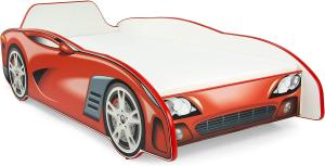 Leomark Autobett aus Holz - Sport Car - Kinderbett mit Matratze (140/70 cm)
