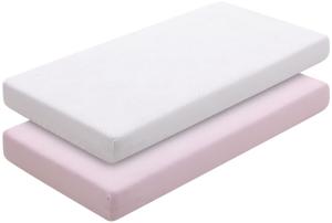 Cambrass - 2 Fitted Sheet - Cot 60 60x120x17 Cm Essentia Pink