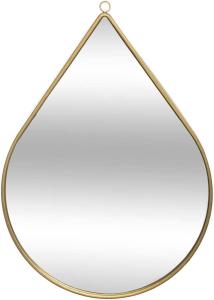 Deko-Spiegel, tropfenförmig, 21 x 29 cm, golden