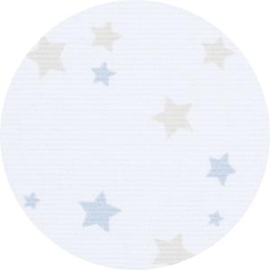 babybay Himmel Piqué mit Band passend für alle Modelle, weiß Sternemix sand/azurblau
