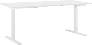 Schreibtisch manuell höhenverstellbar, Weiß , 76-116 x 180 x 80 cm