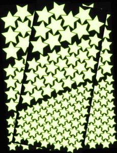 WANDfee Leuchtsterne Kinderzimmer ☆☆ 300 ☆ selbstklebende EXTRASTARK leuchtende Sterne Sternenhimmel Aufkleber