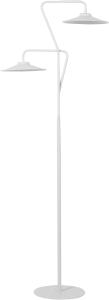 Stehlampe LED Metall weiß 140 cm 2-flammig Kegelform GALETTI