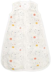 aden + anais™ Silky Soft Baby-Schlafsack, 1,0 TOG Wert, tragbare Decke für Babys, Bunte Muster für Mädchen & Jungen, Schlafsack für Neugeborene aus Bambusviskose, 18-36 Monate, Stargaze - Orbit