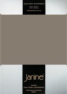 Janine 5002 Elastic-Jersey-Spannbetttuch 57 taupe 90x190-100x220