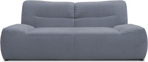 DOMO Collection Boho Sofa, 2 Sitzer im Boho-Style, 2er Sofa, Couch, Bigsofa in grau
