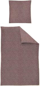 Irisette Flausch-Cotton Bettwäsche Set Mink 8835 mauve 155 x 200 cm + 1 x Kissenbezug 80 x 80 cm