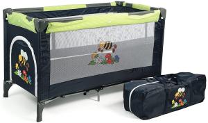 CHIC 4 BABY 340 16 Reisebett Luxus mit Einhängeboden für Neugeborene und Tragetasche, bumblebee