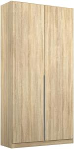 Rauch Möbel 'Alabama' Kleiderschrank, 2-türig, inkl. 1 Kleiderstange, 1 Einlegboden, Sonoma Eiche, BxHxT 91x210x54 cm
