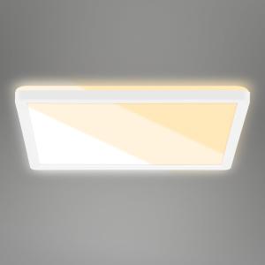 BRILONER – LED Deckenlampe für Wohnzimmer, LED Deckenleuchte flach, LED Lampe, Wohnzimmerlampe, LED Panel, Lichtfarbe einstellbar, Backlight, Weiß, 29,3 cm