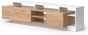 Vicco Lowboard Linnea Sideboard Weiß Gold Craft Oak Fernsehtisch TV Board Tisch