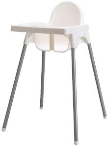 IKEA Antilop Hochstuhl mit Tablett, Weiß
