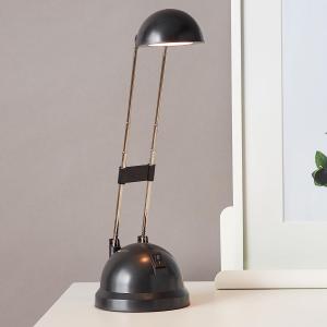 Lightbox Schreibtischlampe LED Tischleuchte schwenkbar 44cm Höhe Kippschalter warmweißes Licht 5,7W, 600lm Kunststoff/Metall, schwarz