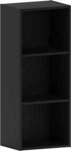 Vida Designs Oxford Bücherregal mit 3 Ebenen, würfelförmig, schwarz, Holz-Regaleinheit für Büro, Wohnzimmermöbel