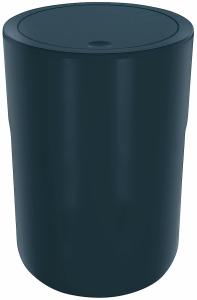 Spirella Design Kosmetikeimer "Cocco" mit Extra Ring für Müllbeutel Treteimer Schwingdeckeleimer Abfallbehälter mit Schwingdeckel 5 Liter (ØxH): 19 x 26 cm Dunkelgrau