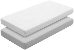 Cambrass - 2 Fitted Sheet - Cot 60 60x120x17 Cm Vichy10 Grey