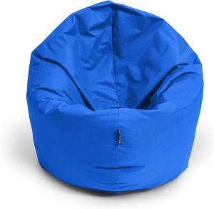 BubiBag Sitzsack für Erwachsene -Indoor Outdoor XL Sitzsäcke, Sitzkissen oder als Gaming Sitzsack, geliefert mit Füllung (125 cm Durchmesser, blau)