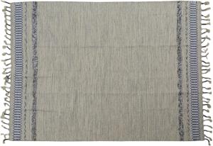 Dmora Moderner Boston-Teppich, Kelim-Stil, 100% Baumwolle, grau, 170x110cm